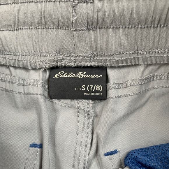 Eddie Bauer Pants Boys S Small Grey Convertible Jogger Cargo Pocket Taper Ankle - Picture 10 of 14